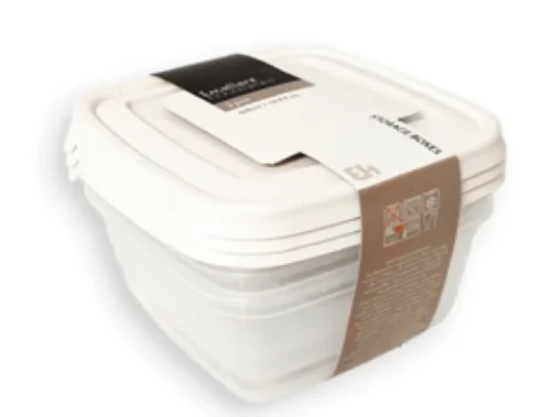 Excellent House Ware Caixa Hermética Quadrada 500 ml